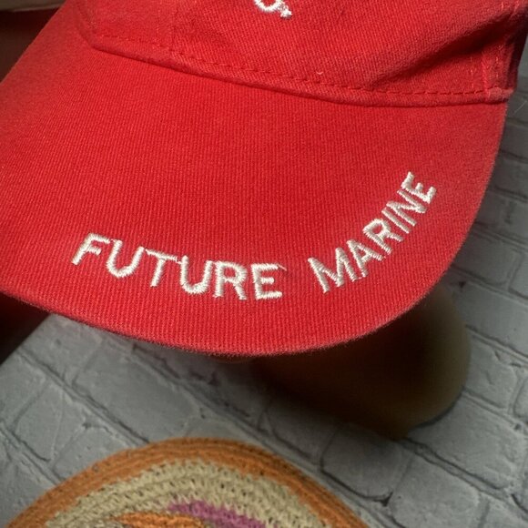 USMC Future Marine United States Marines Corps Embroidered Red Baseball Cap Kids - Picture 3 of 15